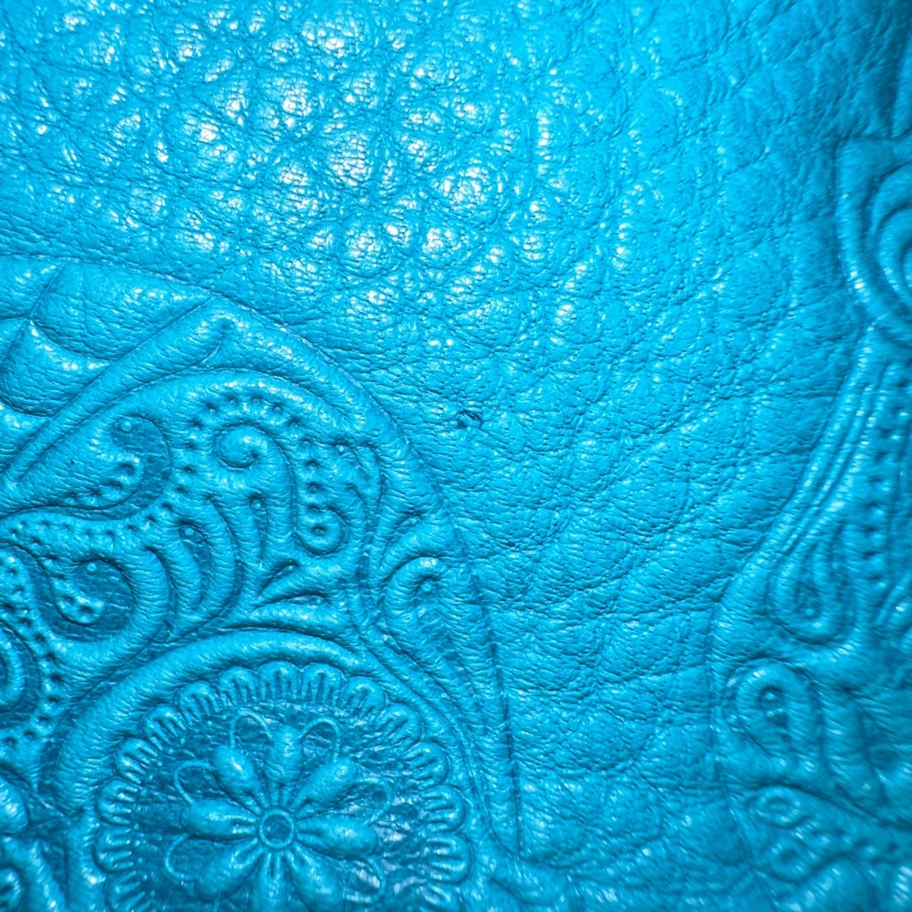 Custom made only one ever made butter soft Blue skull Embossed Tote - Picture 10 of 17
